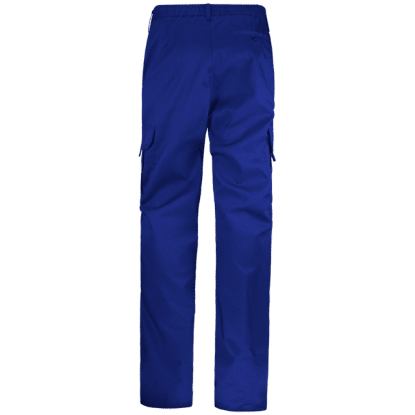wr100 pantalon multibolsillos basico azulina espalda