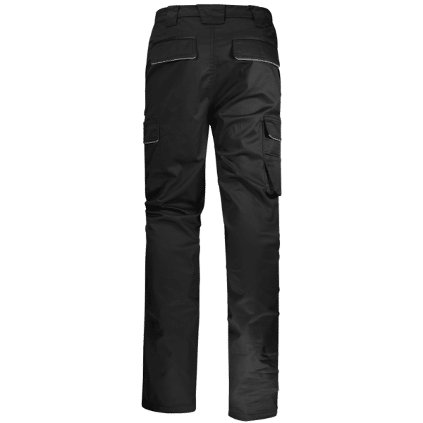 wr143 pantalon multibolsillos elastico vivos negro espalda