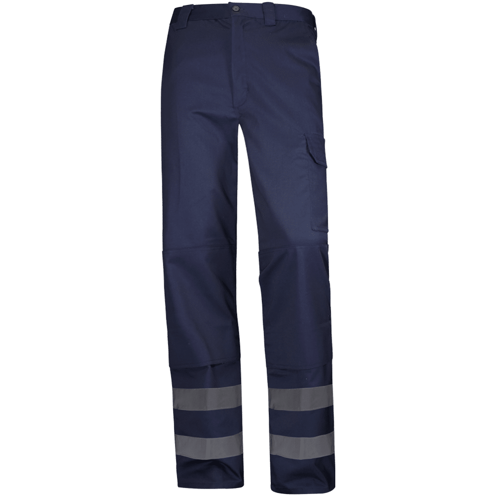 Pantalón de trabajo multibolsillos reflectantes triple costura