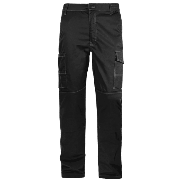 wr161 pantalon laboral elastico multibolsillos delantero negro