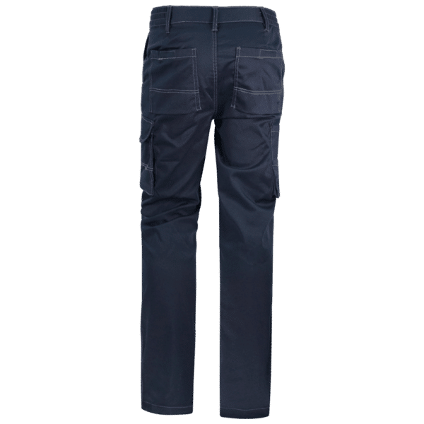 wr161 pantalon laboral elastico multibolsillos espalda marino