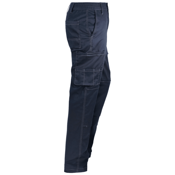 wr161 pantalon laboral elastico multibolsillos lateral derecho marino