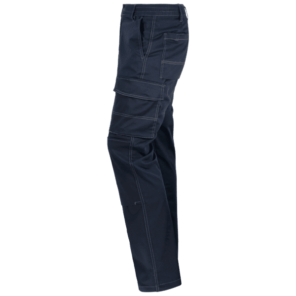 wr161 pantalon laboral elastico multibolsillos lateral izquierdo marino