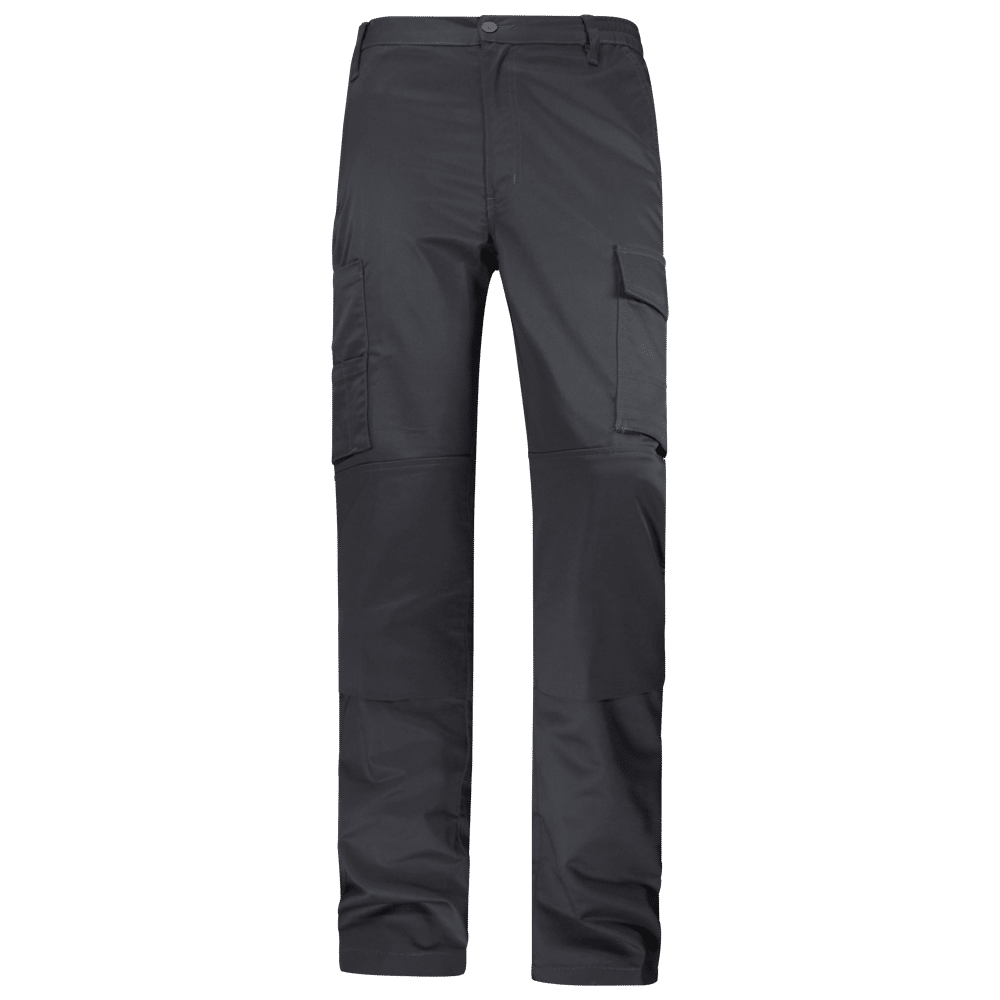 wr161 pantalon elastico multibolsillos rodillera gris