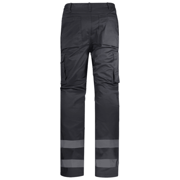 wr161r pantalon multibolsillos elastico bandas rodilleras gris espalda