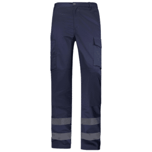 wr161r pantalon multibolsillos elastico bandas rodilleras marino