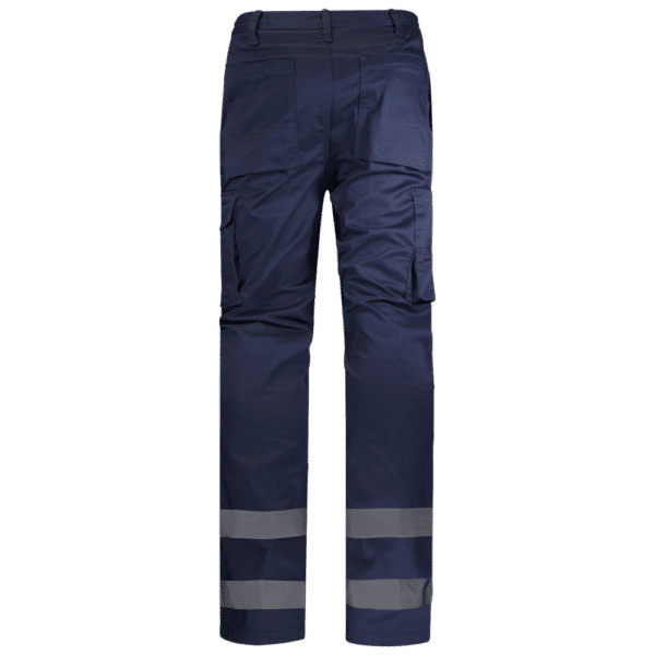 wr161r pantalon multibolsillos elastico bandas rodilleras marino espalda