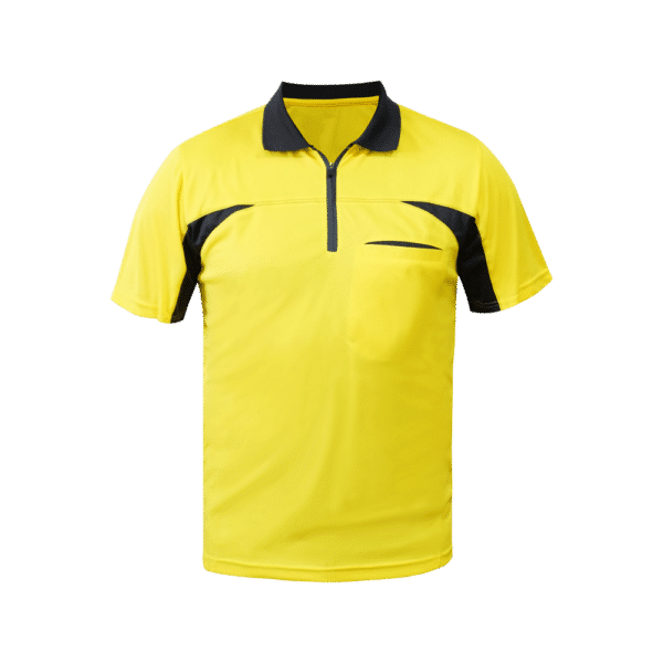 wr319 polo micropique combinado manga corta amarillo