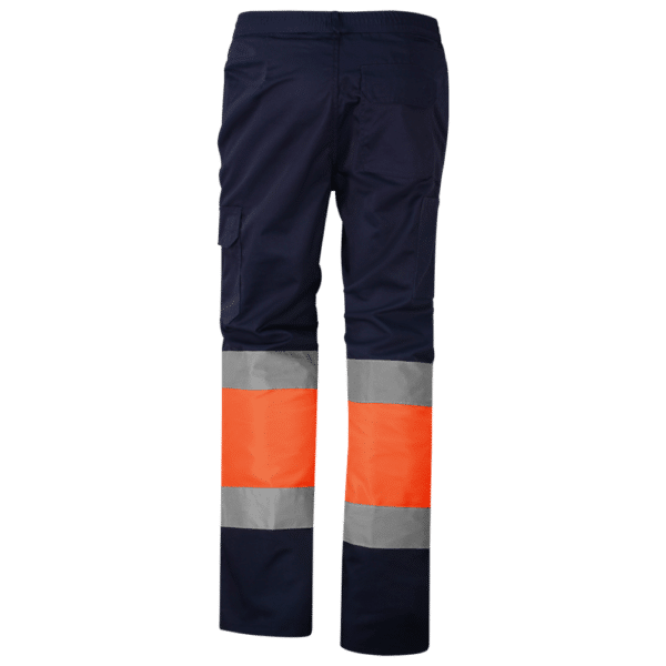 wr 157 pantalon multibolsillos combinado naranja av marino espalda