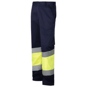 wr 157plus pantalon multibolsillos forrado combinado amarillo av marino diagonal