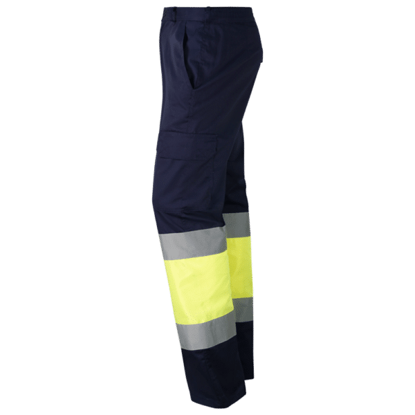 wr 157plus pantalon multibolsillos forrado combinado amarillo av marino lateral izquierdo