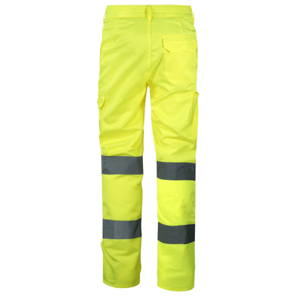 wr155plus pantalon multibolsillos forrado amarillo av espalda