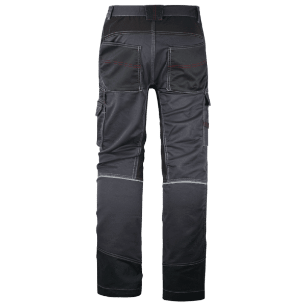 WR.3.164 pantalon elastico multibolsillos bicolor gris negro espalda