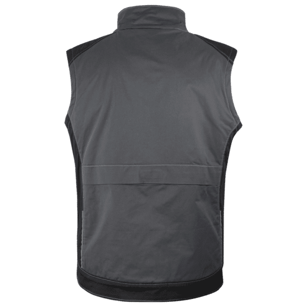WR.3.710 chaleco elastica combinada gris negro espalda