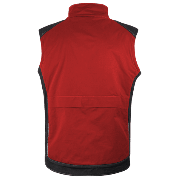 WR.3.710 chaleco elastica combinada rojo negro espalda