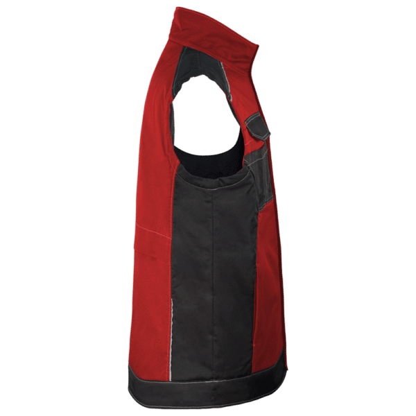 wr710 chaleco elastica combinada rojo negro lateral derecho