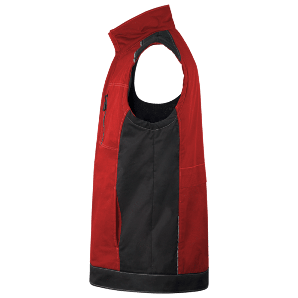 wr710 chaleco elastica combinada rojo negro lateral izquierdo
