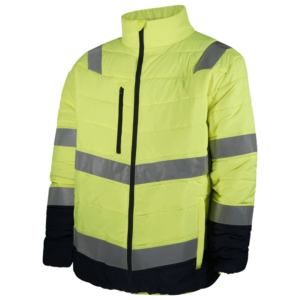 wr.2.285 chaqueta ligera guateada combinada av amarillo marino diagonal