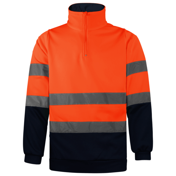 wr851 sudadera naranja media cremallera av