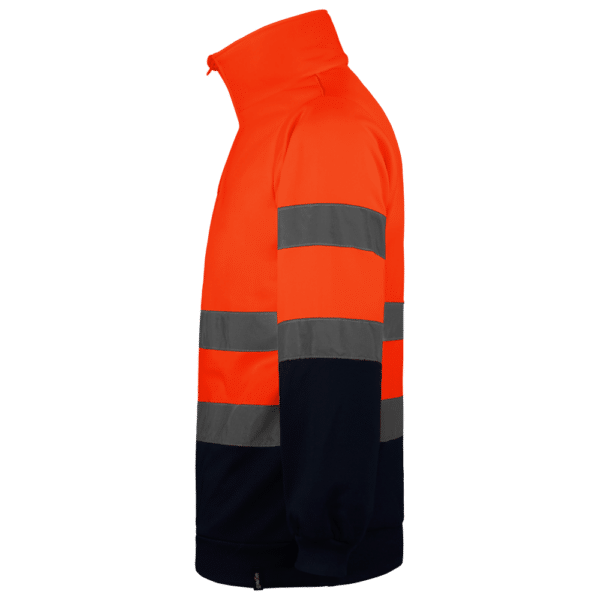 wr851 sudadera profesional naranja media cremallera alta visibilidad