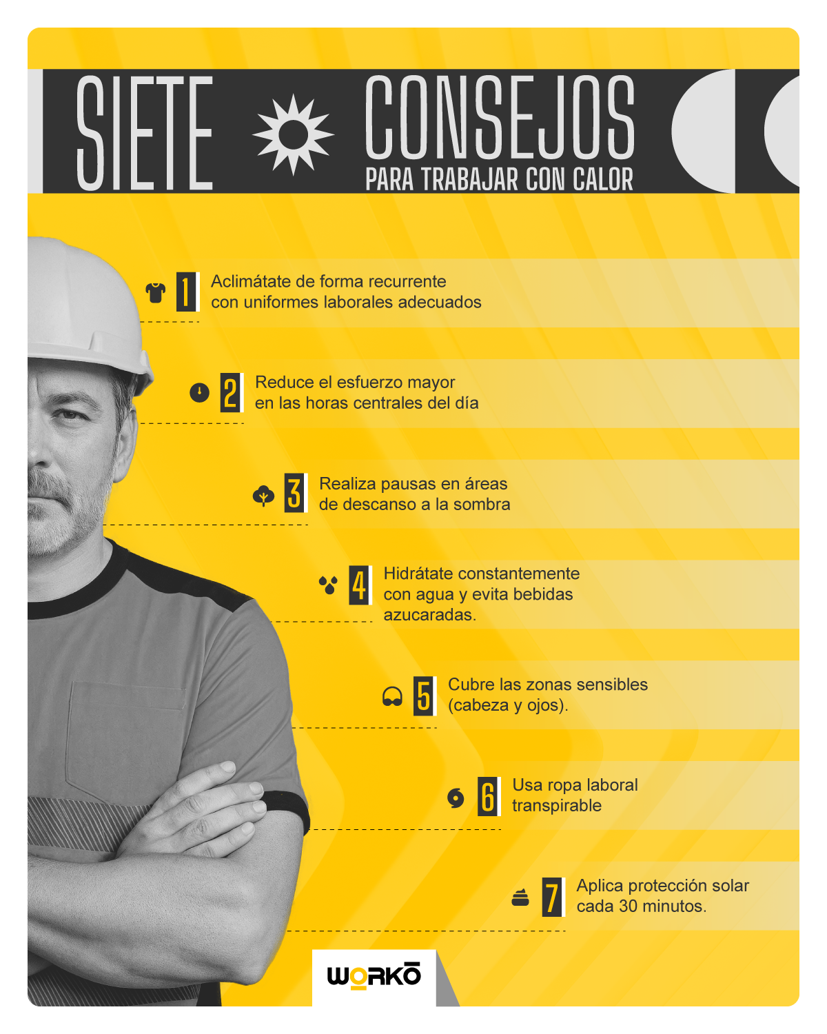 Consejos para trabajar con calor en verano de forma segura